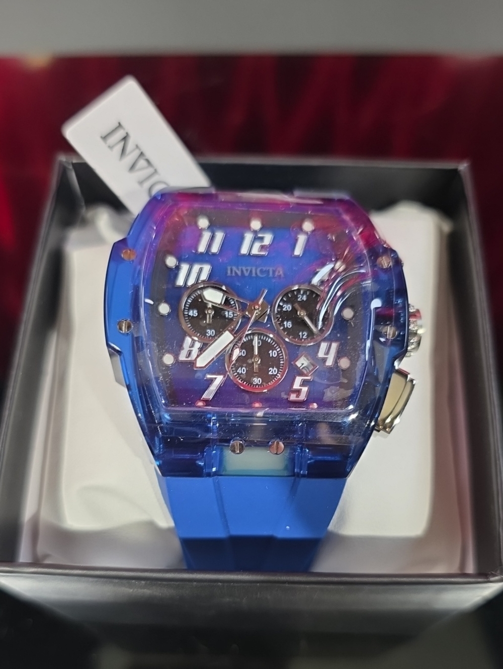 Invicta S1 Rally Kinesia Blue Chronograph 47mm Watch New Box